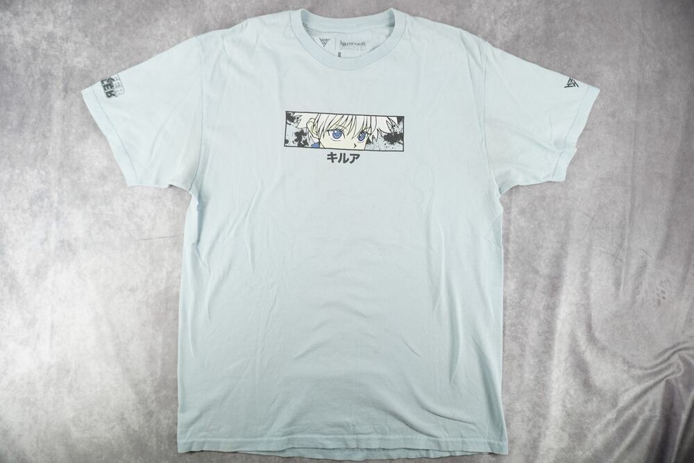 Hypland x Hunter x Hunter Killua Graphic T Shirt Anime Blue Size Large